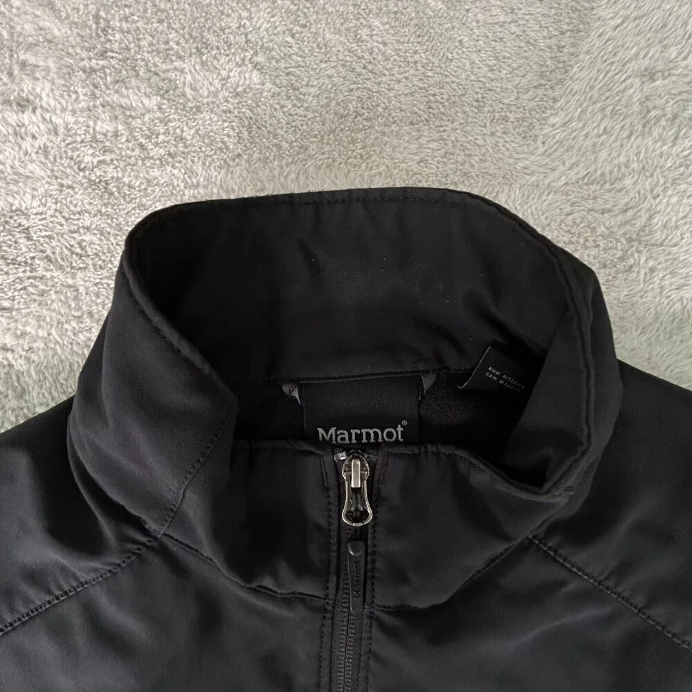 Marmot Approach Vest Black Soft Shell Mens Size L Water Repellent, "CYBEX" logo - Picture 5 of 10